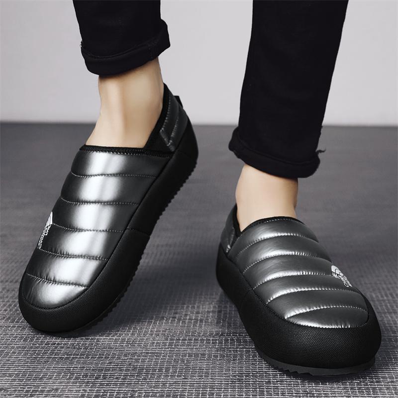 Модные зимние мужские водонепроницаемые ботильоны легкие мужские кроссовки зимние ботинки уличные теплые хлопковые ботинки сохраняющие тепло песчаные ботинки черные