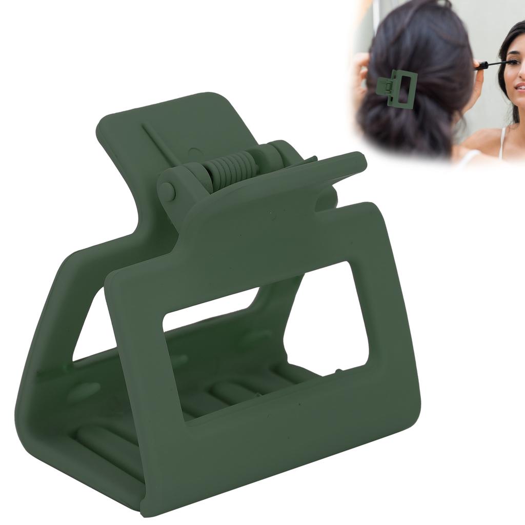 Rectangle Thick Hair Clamp Square Plastic Hair Claw Clips Hair Styling Jaw Clips for Girls WomenArmy Green