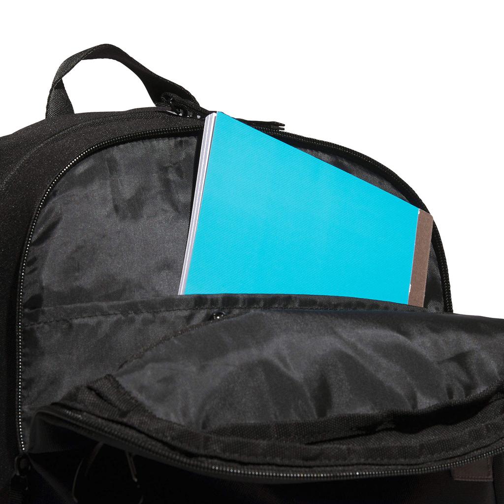 Adidas Sports Solid Color Travel Zipper Backpack Unisex Backpack Black JF6589