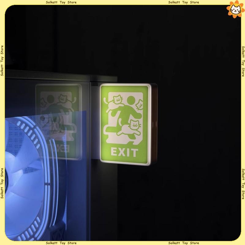 Run Away With Kitten Puppy Fridge Magnets Exit Of Work Mini Light Box Cute Creative Luminous Magnetic Cartoon Home Decor Gifts