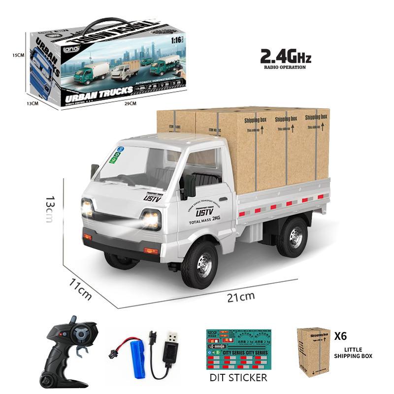 RC Truck Drift Car 2.4G Remote Control transport vehicle Cars Trucks with door open lights sounds Toys for Boys Kids Children