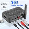 Беспроводной Аудио Адаптер Bluetooth 6.0 Приемник RCA 3.5mm AUX Jack Стерео Музыка Беспроводной Адаптер Поддержка Воспроизведения с USB-накопителя Автомобильный Комплект