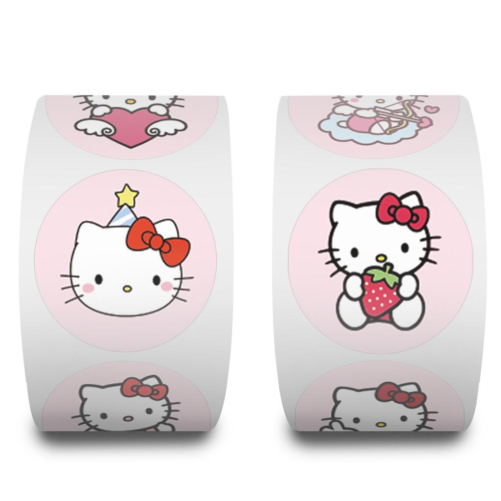 500 шт./рулон Милые Запечатывающие Наклейки Sanrio Кавайный Мультяшный Рулонный Декаль DIY Багаж Телефон Гитара Кружка Скрапбукинг Детские Игрушки