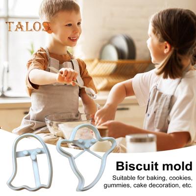 2 шт., формочки для печенья с призраком на Хэллоуин, пищевые, простые в использовании для печенья, мягкие конфеты, украшение торта, веселые подарки на счастливый Хэллоуин