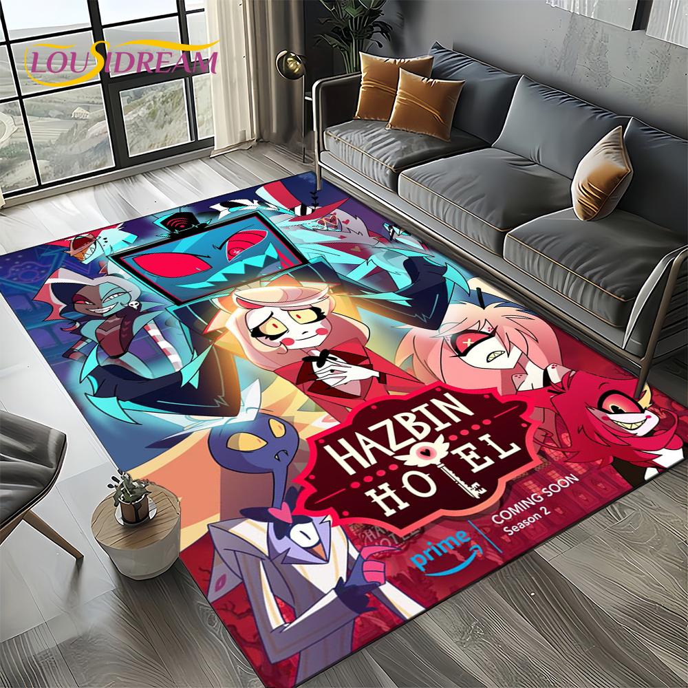 2025 H-Hazbin Hotel Чарли Мультяшный Ковер Коврик для Спальни Гостиной Домашний Декор Дивана, Игровой Декор для Детей Напольный Коврик Подарок