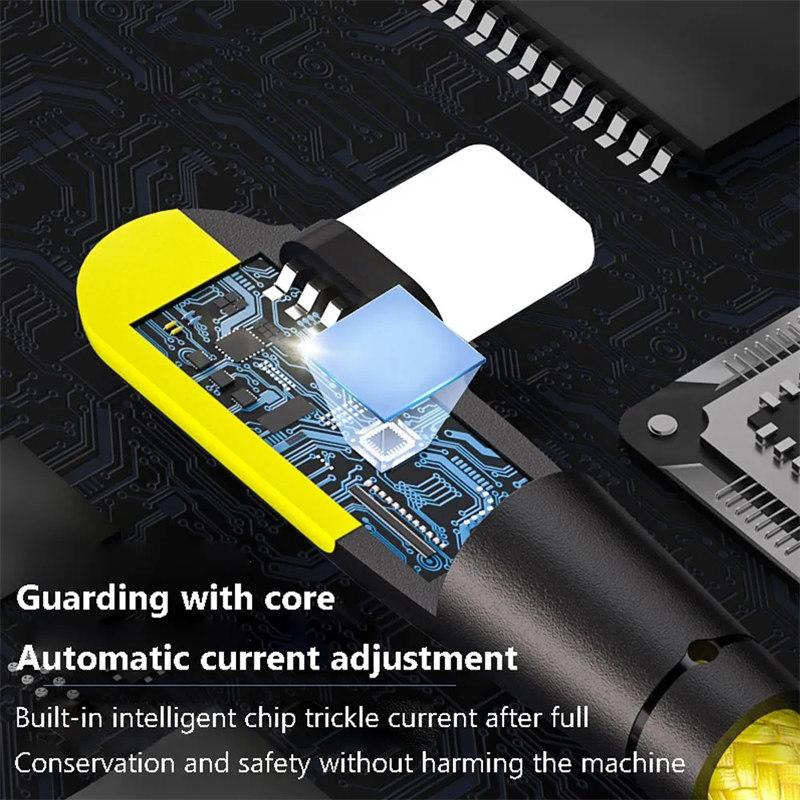 3A 90-градусный USB-кабель для зарядного устройства, локоть, кабель для передачи данных для iPhone 6, 7, 8 Plus 11, 12, 13, 14 Pro Max X XR, шнур для быстрой зарядки iPad, 2 м