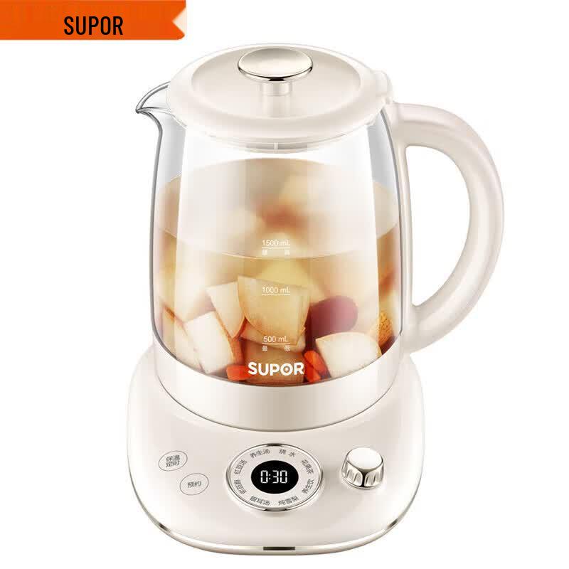SUPOR 1.5L Многофункциональный электрический чайник для здоровья Вилка CN (адаптер в комплекте)
