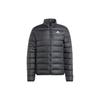 Essentials Light Down Jacket Solid Color Stand Collar Zipper Long Sleeve Jacket Men Jacket Black HZ5730