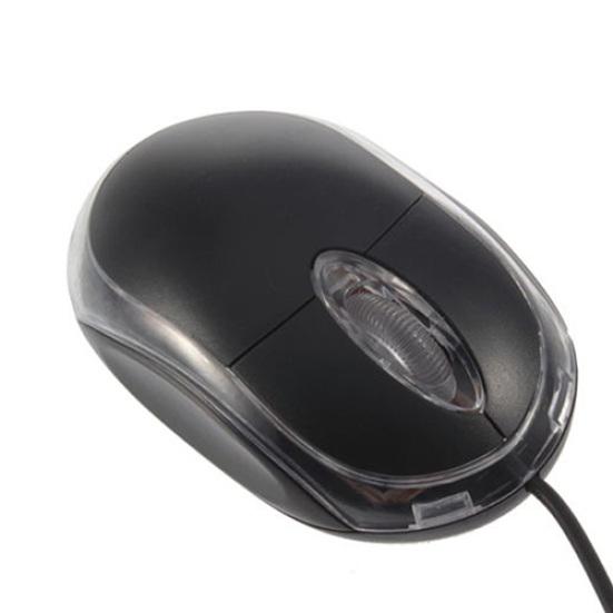 USB Black Wired Optical Light Scroll Wheel Mice Mouse for Computer PC Laptop
