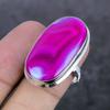Pink Lace Agate Handmade 925 Sterling Silver Jewelry Ring Size 8.5 U8o49