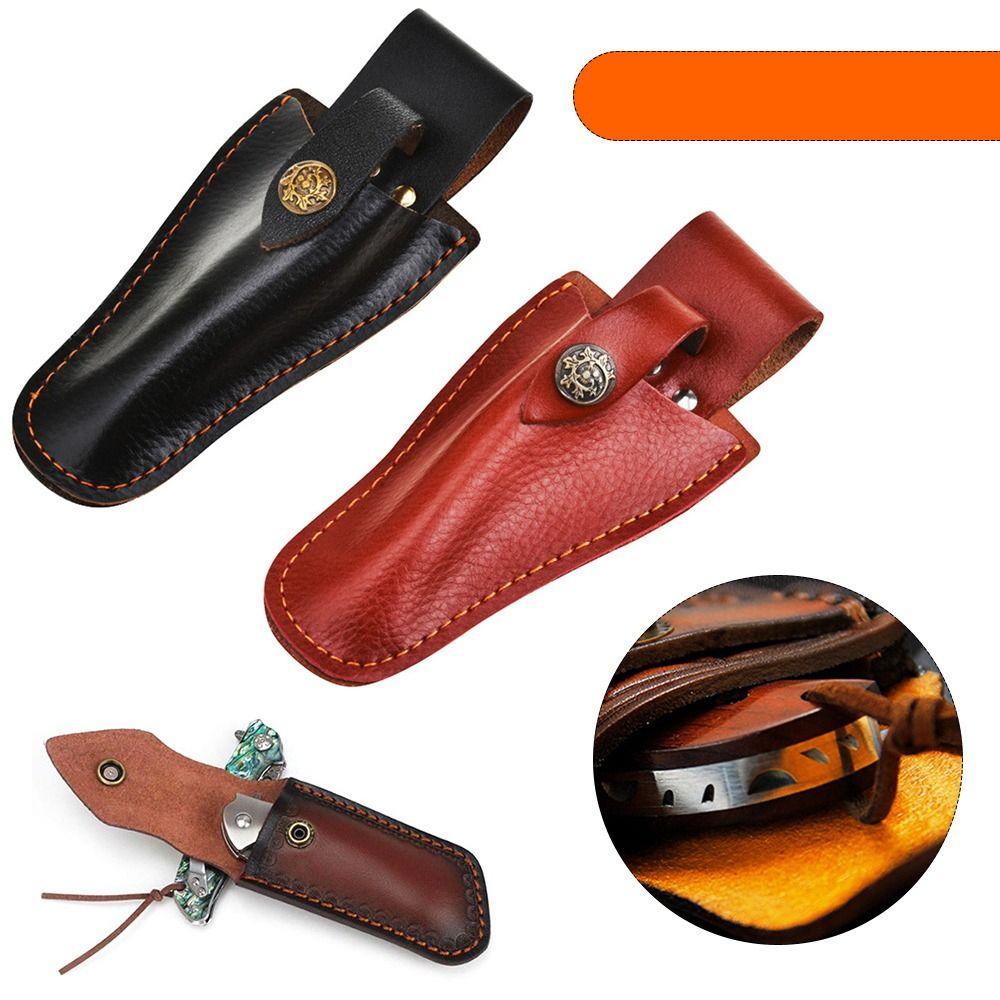 Кобура кожаный чехол-держатель фонарика чехол для переноски в лагере на открытом воздухе чехол с петлей для ремня складной нож инструмент