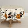 Halloween Tablecloth Rectangular Jack-o-Lantern Ghost Cat Party Decor Waterproof Oil-Resistant Placemat