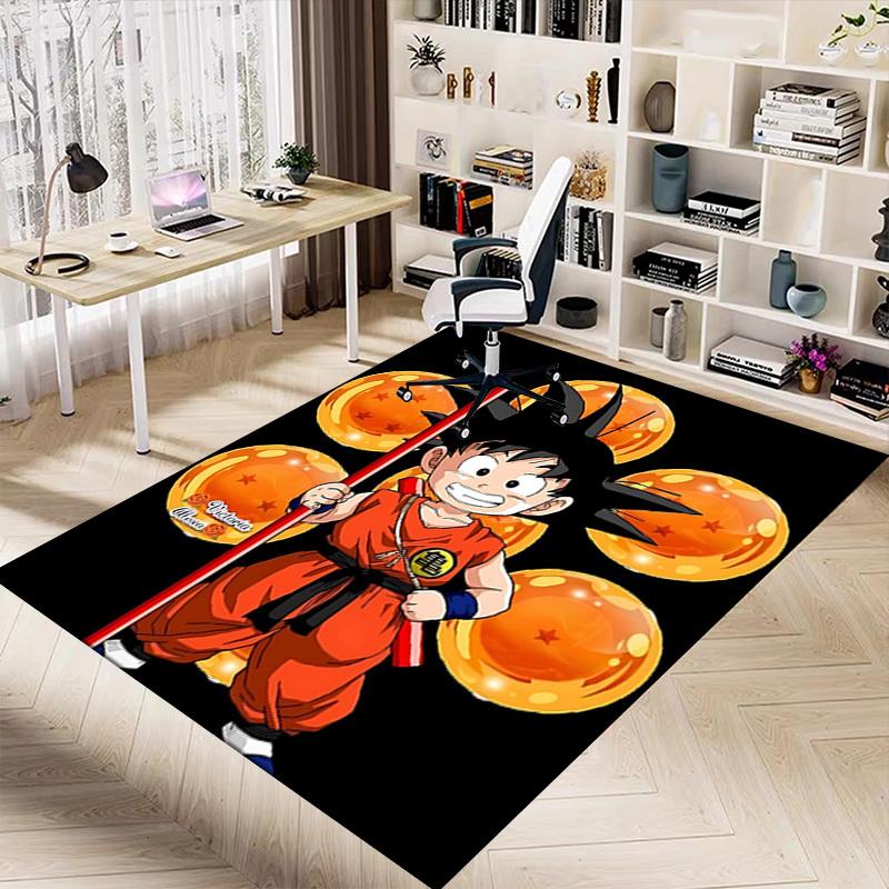 1 шт. Ковер Dragon Ball Z, Goku, нескользящий, полиэстеровый, для пола, для офиса, спальни