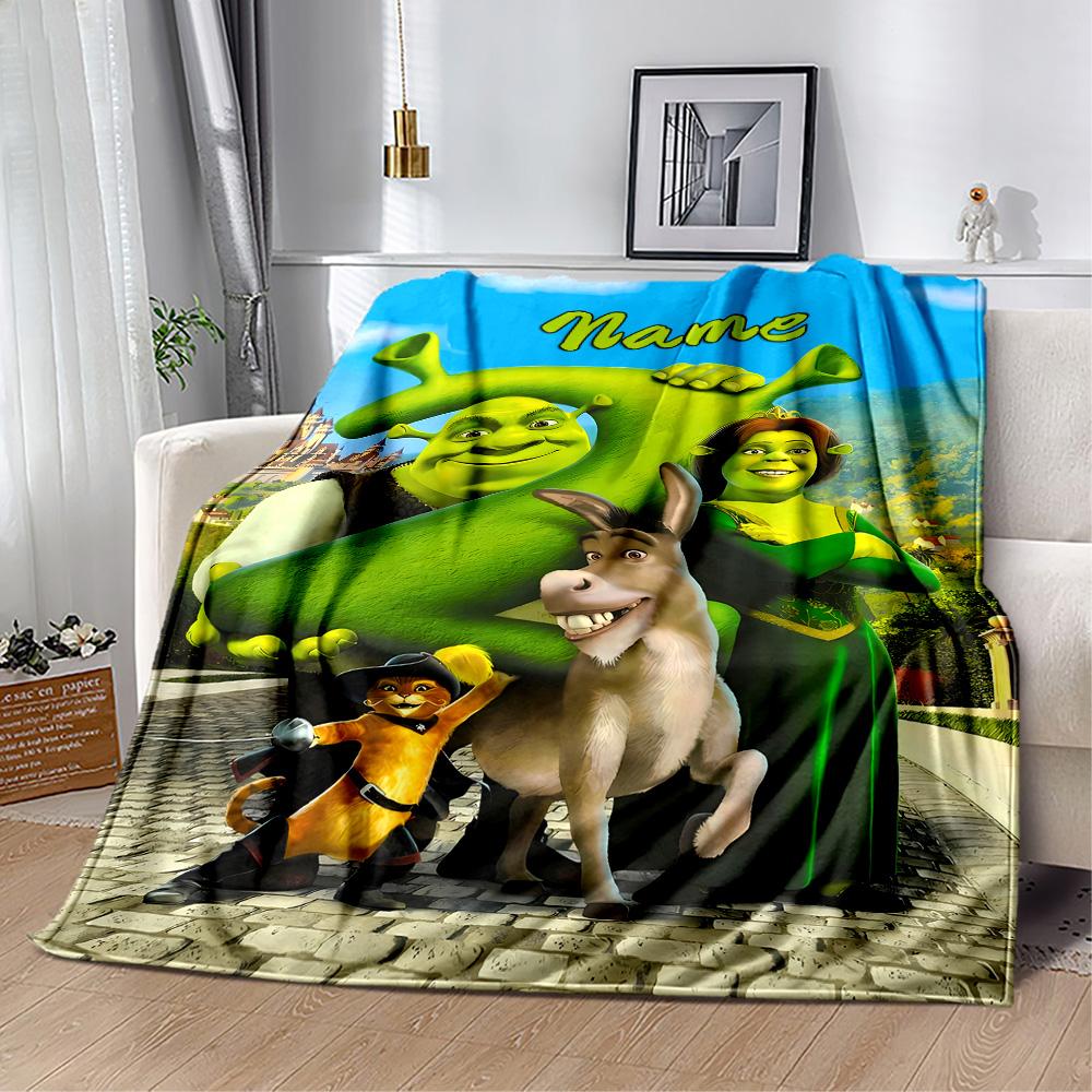 Shrek Friends Adventure Blanket Durable Comfort Suitable for Picnics Office Chair Bedding Four Seasons Universal Modern
