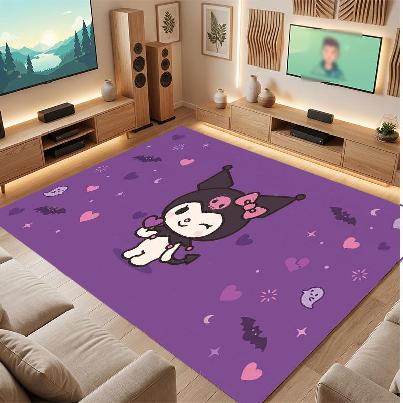 Kuromi Rug Soft Thick Non Slip Floor Carpet for Bedroom Living Room Home Decor
