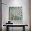 Decorative Paintings Blue White Tree Modern Abstract Easy-to-hang Adhesive Paintings Decorations for Walls