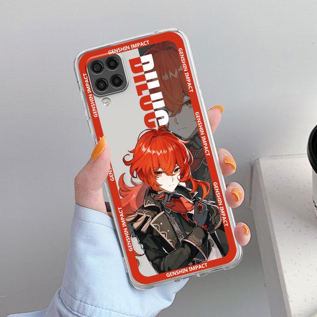 Genshin Impact Game милый прозрачный чехол для Samsung Galaxy A52 A12 A51 A32 A21s A71 A32 A22 50 A70 A31 A72 5G чехол для телефона