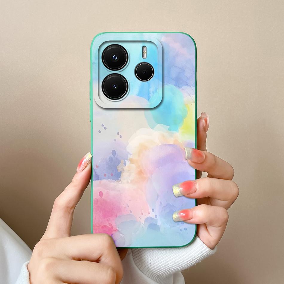 Чехол для Redmi Note 14 Pro Plus Мультяшный Высококачественный Чехол для Телефона Для Xiaomi Redmi Note14 Pro+ Мягкий Жидкий Силикон Задние Крышки