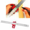 CX300-1 Combination Square, Woodworking Marking Tool with Magnet, Ruler Stop, 45 and 90 Ruler, Marking Gauge Positioning, Carpentry Ruler, Scribing