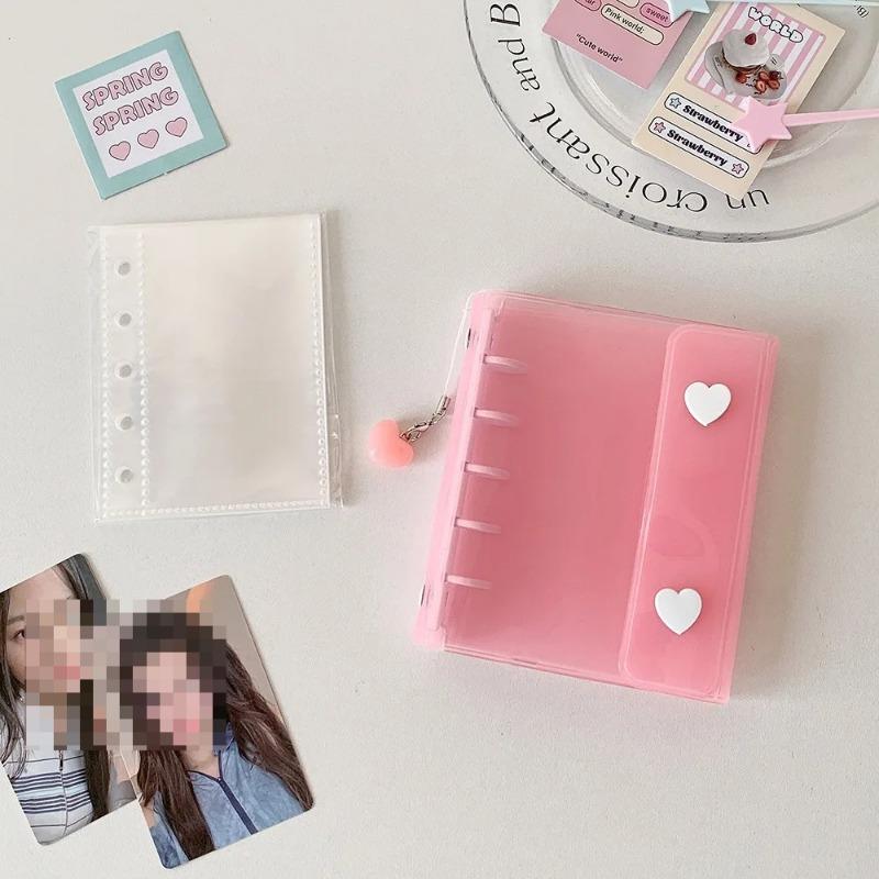 M5 Size Casual Korean Fashion Photo Card Holder Sweet Candy Color Scrapbook Case for Notebook Student Supplies