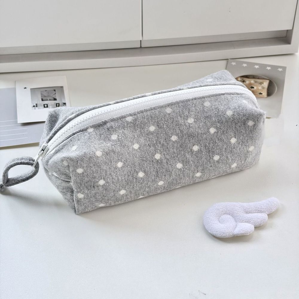 Sweet Pencil Case Large Capacity Zipper Stationery Pouch Desktop Organizer Makeup Bag Student