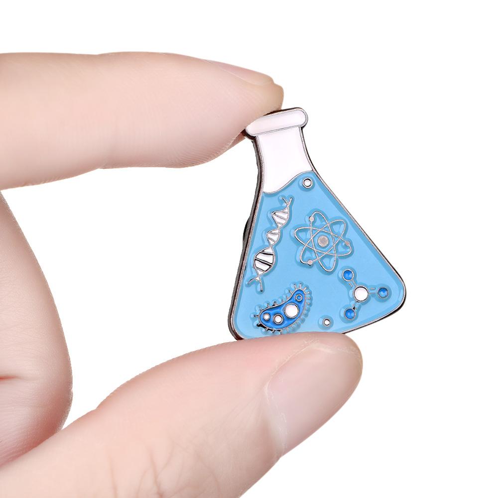 Science Teacher Gift Chemical Molecular Beaker Badges Brooches Science Enamel Pin
