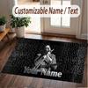 Custom Rug Elvis Presley Pattern Print Name Text Soft Non‑Slip Floor Carpet for Home Indoor Decoration