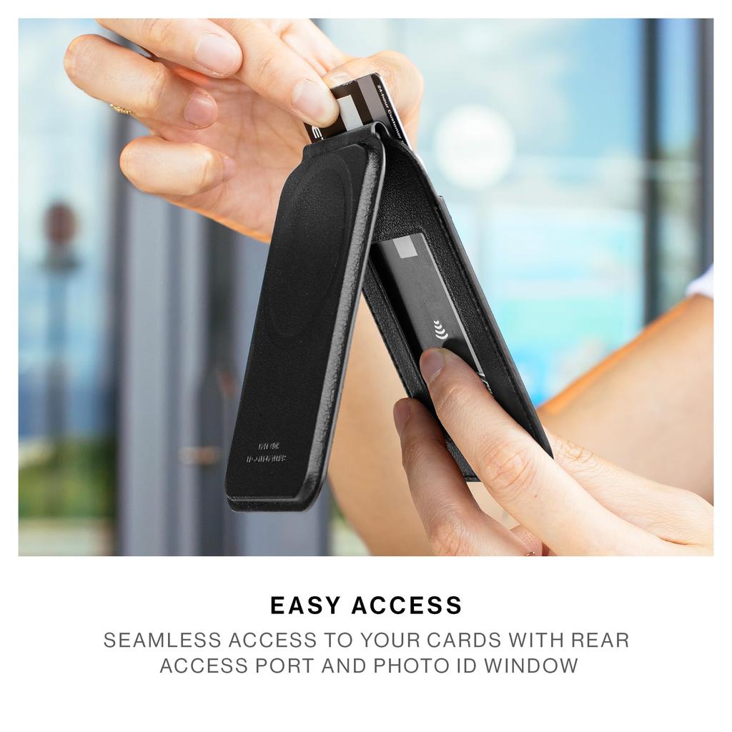 Активная магнитная подставка-кошелек с держателем для карт MagSafe для iPhone 12, сверхнадежная и ультратонкая, вмещает 4 карты, прочный и переработанный материал