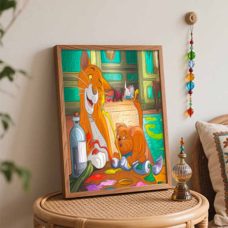Disney Oil Painting Art Hobby Cultivating Gifts Home Decoration Creative Feline Fun 129