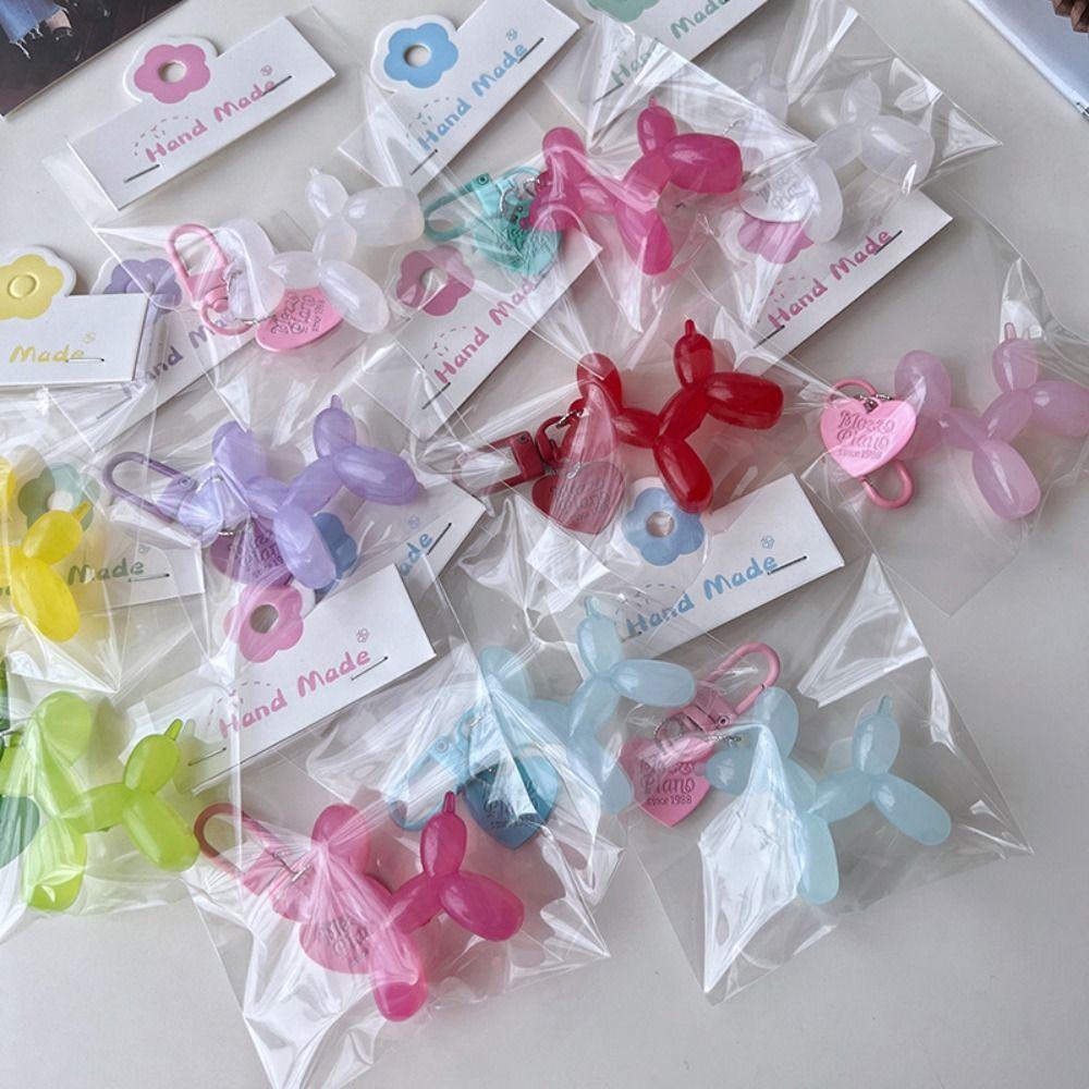 Dog Jelly Balloon Puppy Keychain Love Pendant Cartoon Puppy Pendant Creative   Women