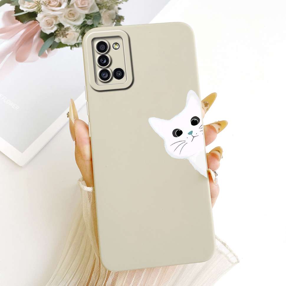 Case For Samsung Galaxy A31 Fashion Flower Cover Liquid Silicone Pattern Cover For Samsung A 31 A31 SM-A315F Casing