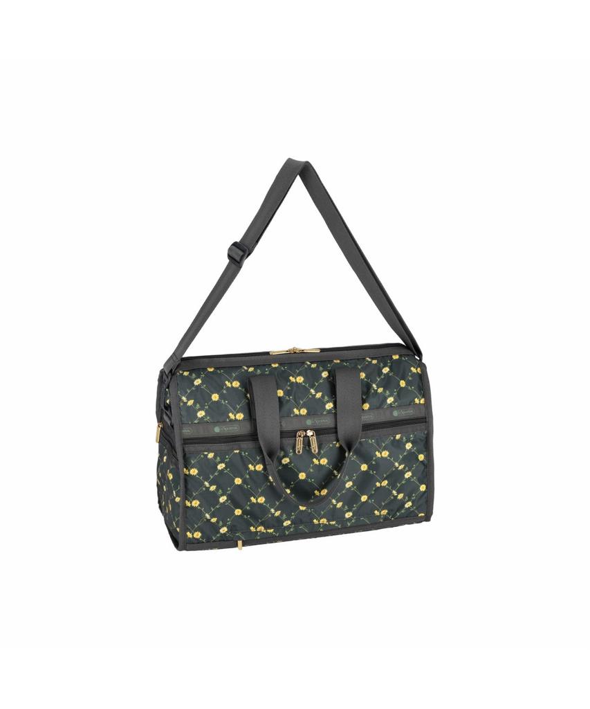Lesportsac Сумка-даффл Daisy Cross Green Deluxe Medium Weekender [4318.Hc10]