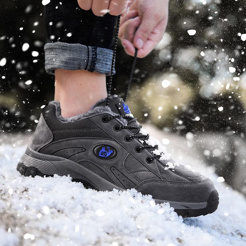 Men's Extra Large Winter Outdoor Cotton Hiking and Walking Shoes