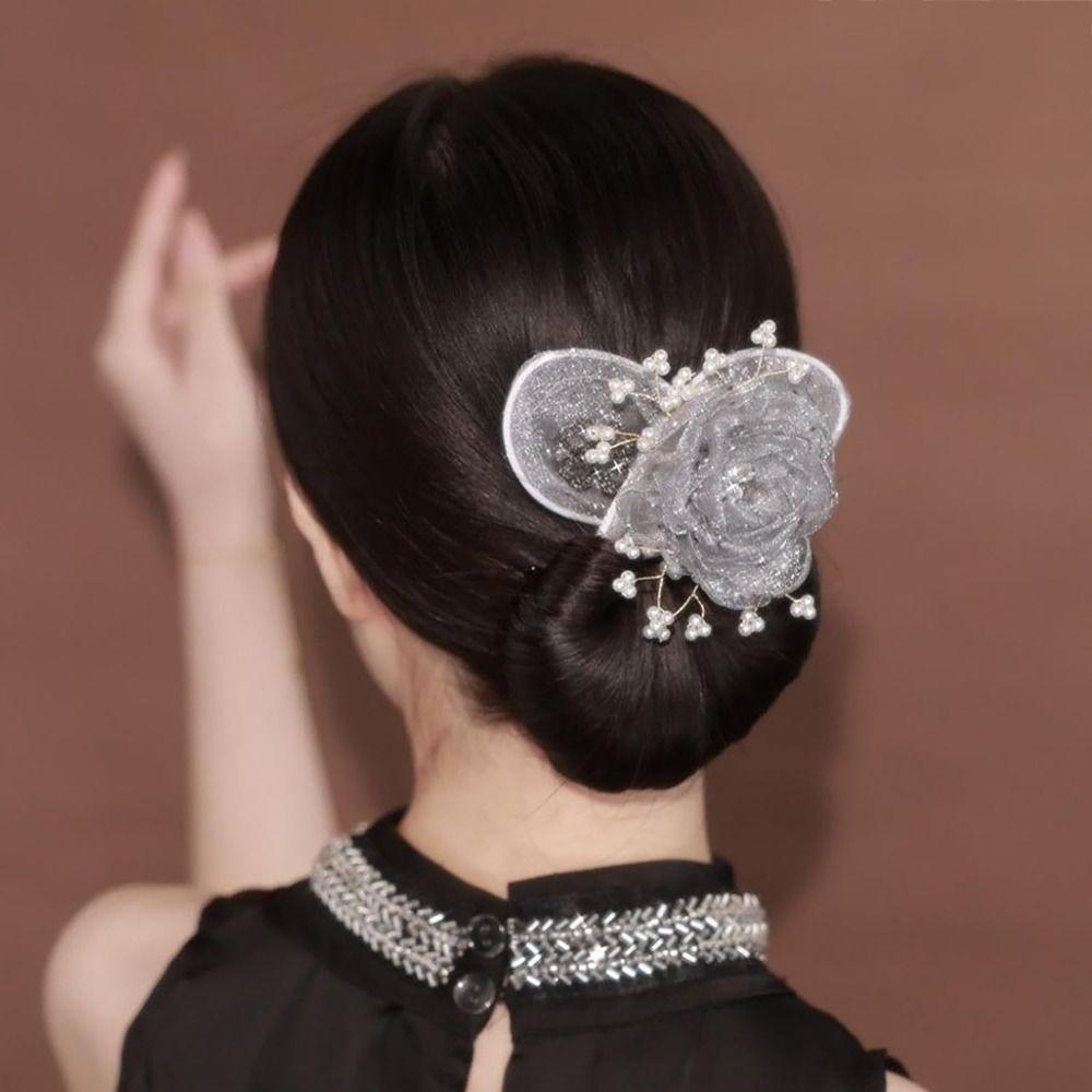 Flexible Hair Bun Maker Cloth Lazy Hair Curler Exquisite Flower Hair Clip  Hair Accessories