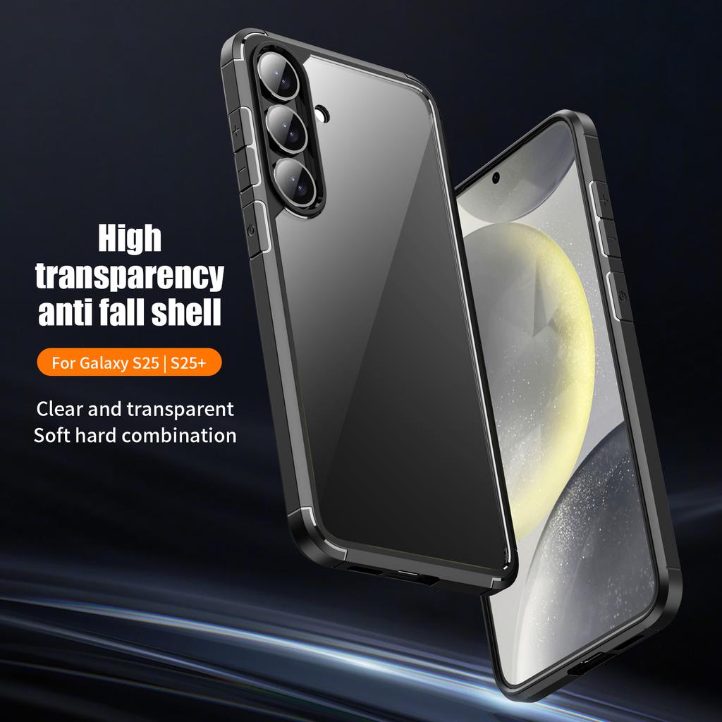 For Samsung Galaxy S25 Case Anti-Scratch TPU + PC Clear Back Shell