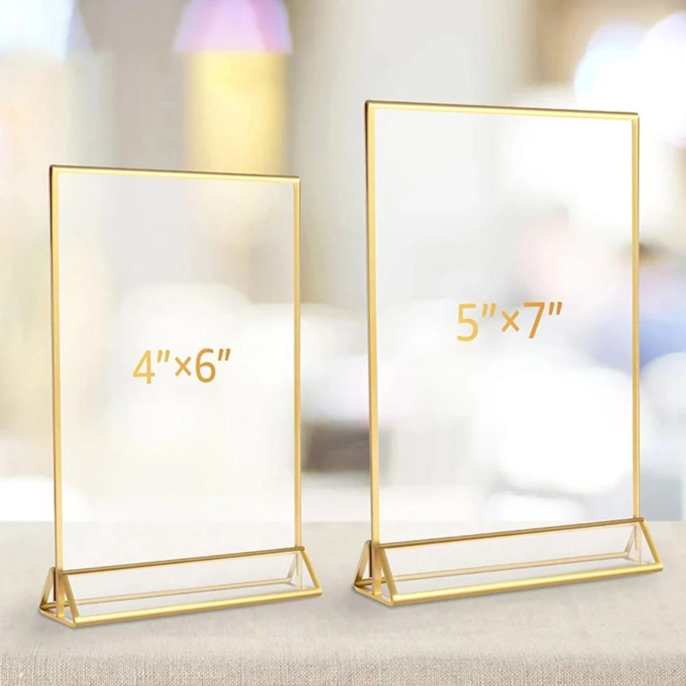 DIY Label Holder Transparent Menu Card Rack Table Cards Picture Frame  Anniversary Celebration