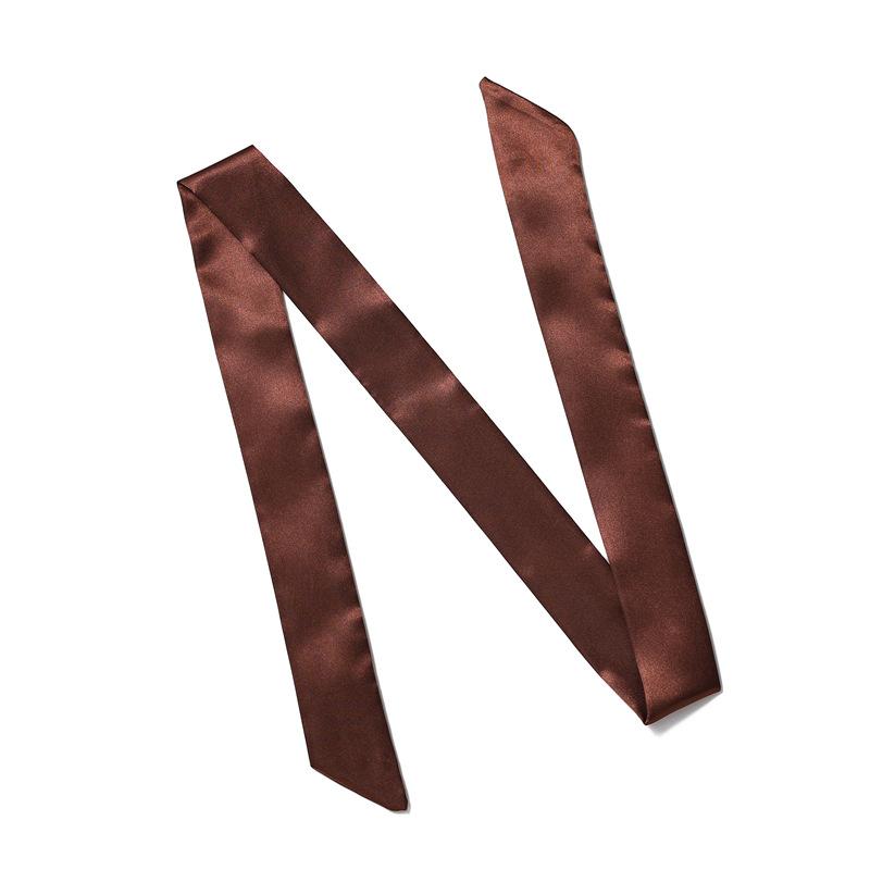 Solid Color Scarf, Women'S Slim And Long Scarf, Decorative Tie Bag, Ribbon, Versatile Headband, Bow Belt, Fashionable Scarf