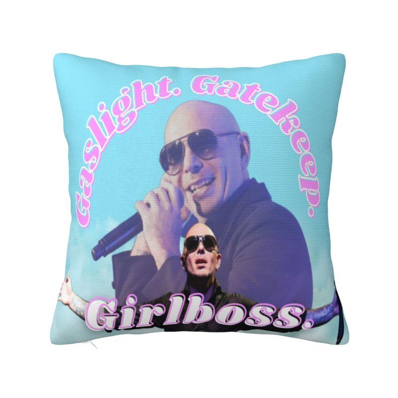 Custom Mr Worldwide Says To Live Laugh Love Pillow Case Living Room Decoration Luxury Cushions for Sofa Square Pillowcase