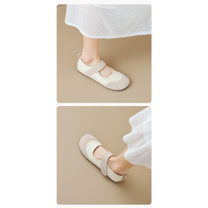 Кожаные туфли на липучках женские летние французские туфли на плоской подошве с мягкой подошвой