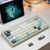 Xunyishu Колпачок для клавиш Cherry 144 клавиши PBT Пятисторонний Термосублимация Градиентный Зеленый ISO/Alice Раскладка Колпачок для клавиш 2.25/2.75U Пробел