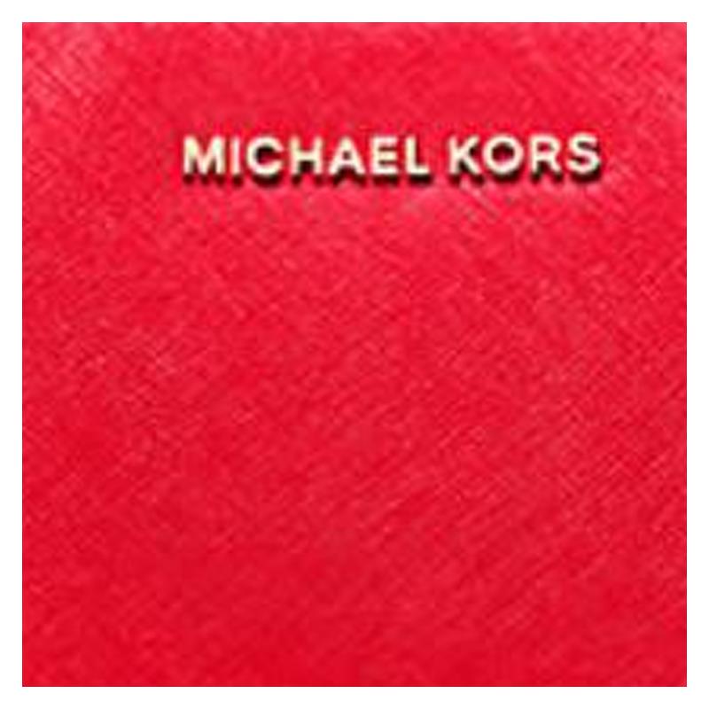 Michael Kors Jet Set Сумка-конверт из кожи с цепочкой и застежкой-молнией с логотипом-буквами Сумка через плечо Crossbody Средняя Женская Красная