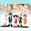 One Piece 5pcs Role Pvc Toy Model Desktop Decoration Children Christmas Gift