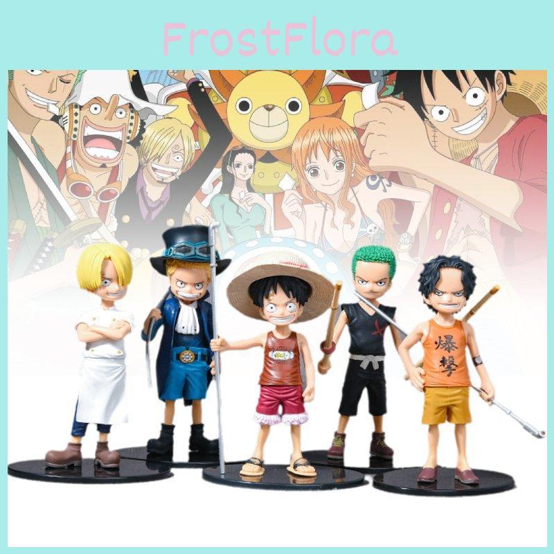 One Piece 5pcs Role Pvc Toy Model Desktop Decoration Children Christmas Gift