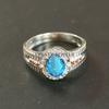 Blue Topaz Oval Cut Gemstone With 925 Sterling Silver Ring For Men's #A873 JL375669020318