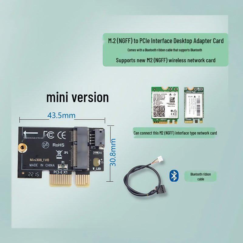 Настольная карта M.2 NGFF на PCI-E для беспроводной сети и Bluetooth AX210 200
