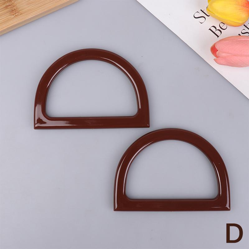 2Pcs D Shape Bag Handles Diy Replacement Handbag Tote Handles Decorative Bag Handles Purse Crochet Bags Making Supplies