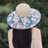 Taizhou Wenling hat women's new big eaves bucket hat hollow breathable sun hat sunshade versatile sunscreen hat