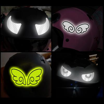 Светоотражающая Радуга Стрелка Крылья Ангела Дьявол Рог Автомобиль Мотоцикл Стикеры Предупреждение Водонепроницаемый Мотоциклетный Шлем Наклейки Универсальные