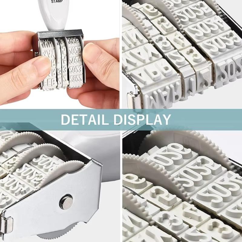Adjustable Rubber Date Stamp Business Stamp Office Date Stamp for Business Documents Scrapbooking Packaging