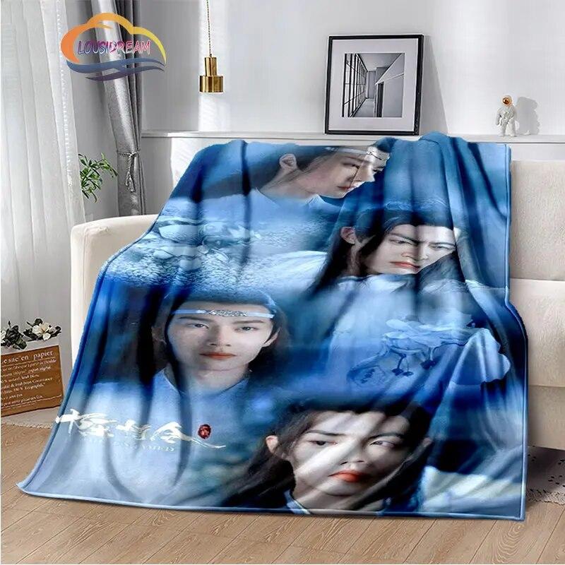 The Untamed Flannel Blankets Popular Tv Weiwuxian Blanket Portable Warm Blanket for Sofa Bed Soft Gifts Girls and Fans